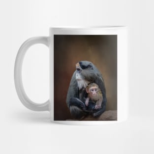 De Brazza's Monkey Babysitting Mug